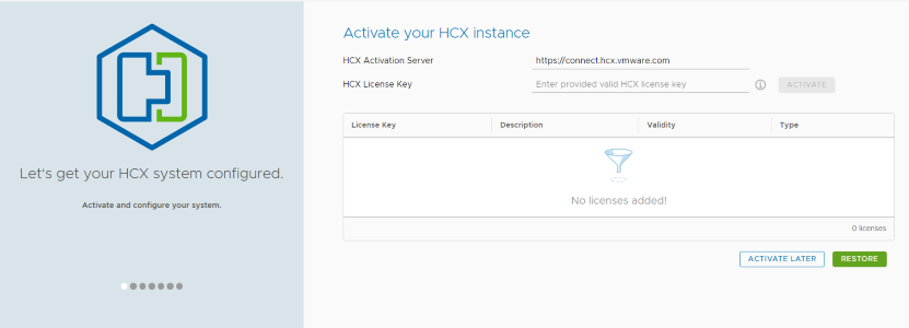 ライセンス認証画面