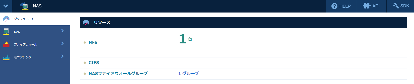 ダッシュボード説明画面