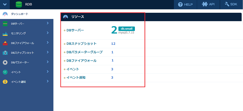 ダッシュボード リソース