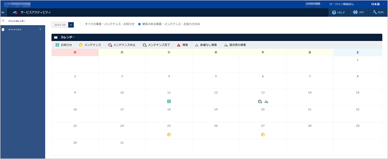 サービスアクティビティ