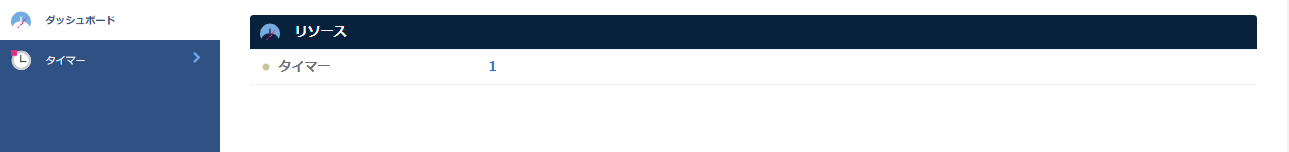 ダッシュボード画面